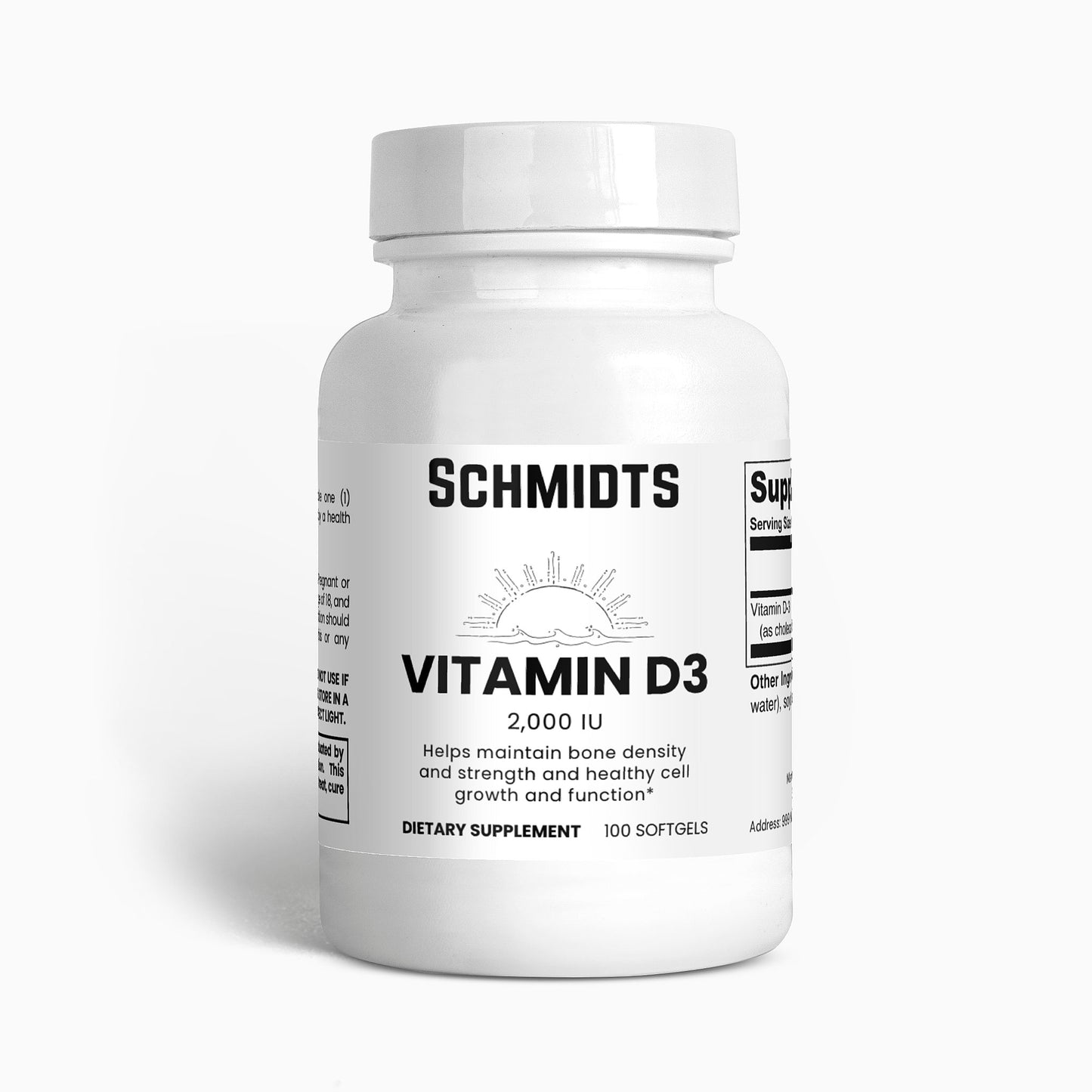 Schmidt's Vitamin D3 2,000 IU