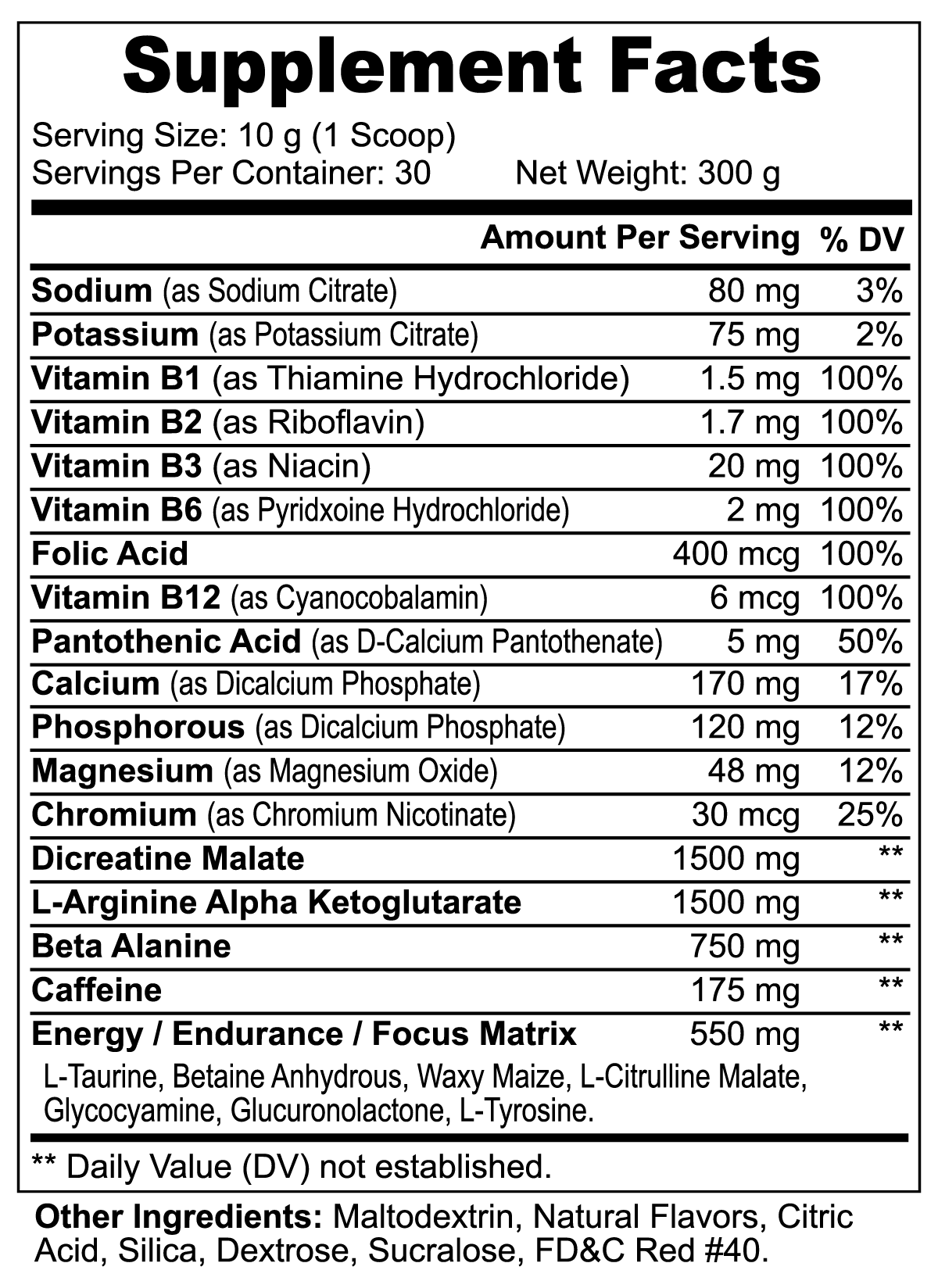 Schmidt's PreWorkout (Miami Punch)