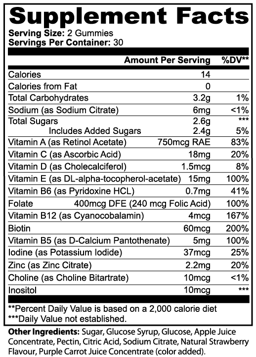 Schmidt's Multivitamin Bear Gummies (Adult)